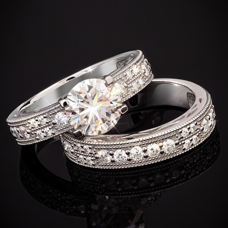 Dearly Beloved Moissanite Rings, Earrings, Pendant & Chain